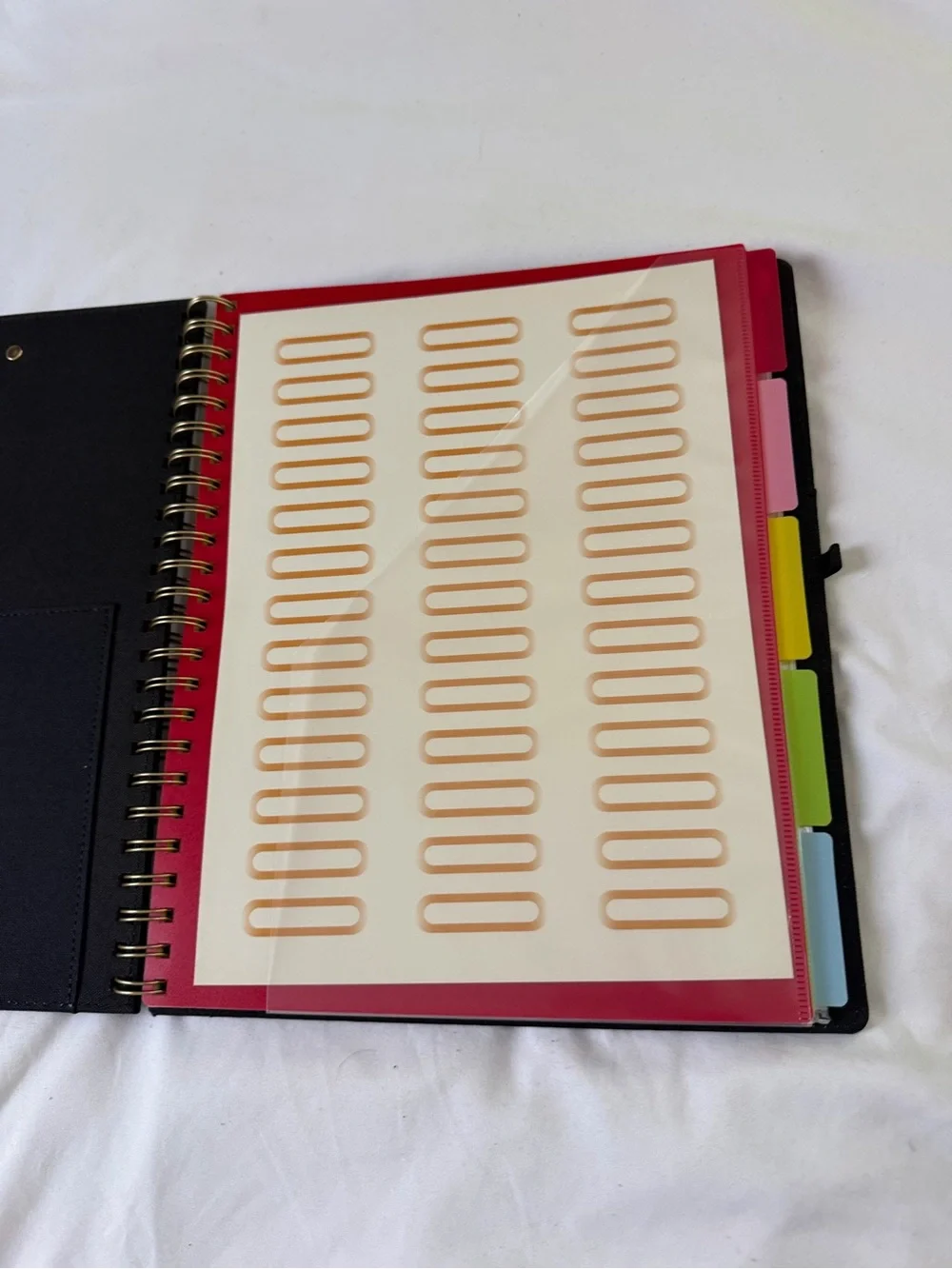 Black Spiral Clipboard Notebook with Gold Clip